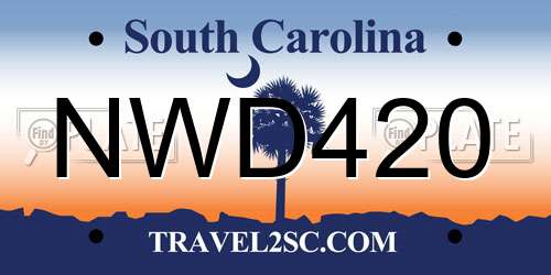 NWD420 South Carolina License Plate