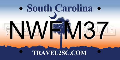 NWFM37 South Carolina License Plate