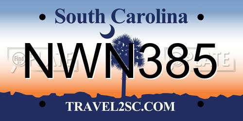 NWN385 South Carolina License Plate