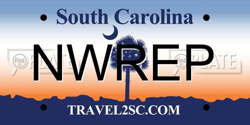 NWREP South Carolina License Plate