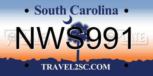 NWS991 South Carolina License Plate