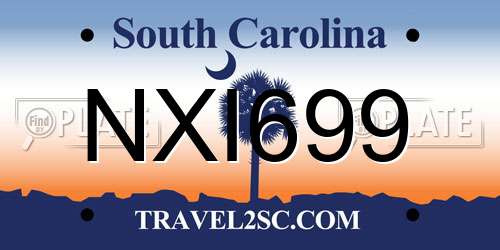NXI699 South Carolina License Plate