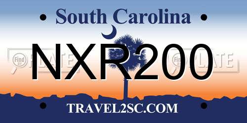 NXR200 South Carolina License Plate