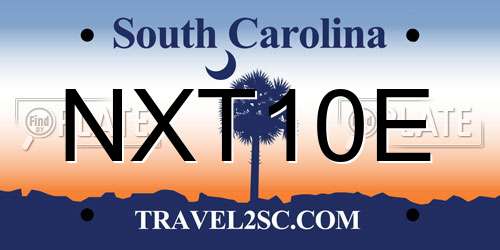 NXT10E South Carolina License Plate
