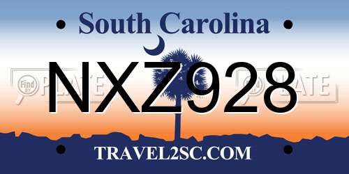 NXZ928 South Carolina License Plate