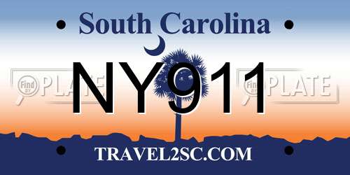 NY911 South Carolina License Plate