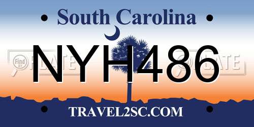 NYH486 South Carolina License Plate