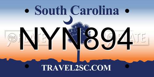 NYN894 South Carolina License Plate