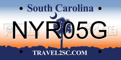 NYR05G South Carolina License Plate