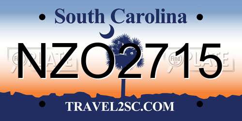 NZO2715 South Carolina License Plate