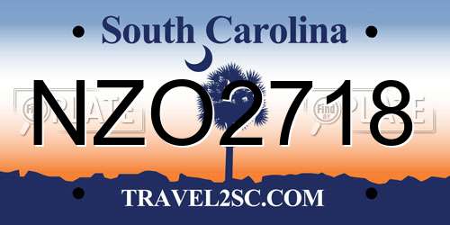 NZO2718 South Carolina License Plate