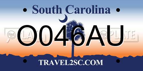 O046AU South Carolina License Plate