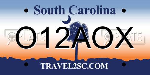 O12AOX South Carolina License Plate