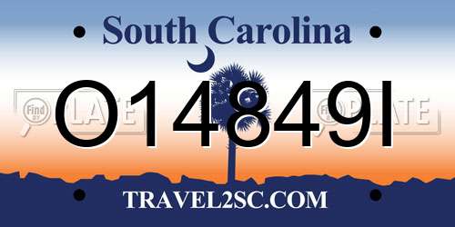 O14849I South Carolina License Plate