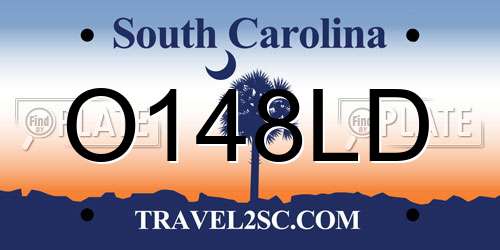 O148LD South Carolina License Plate