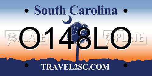 O148LO South Carolina License Plate