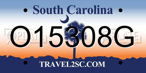 O15308G South Carolina License Plate