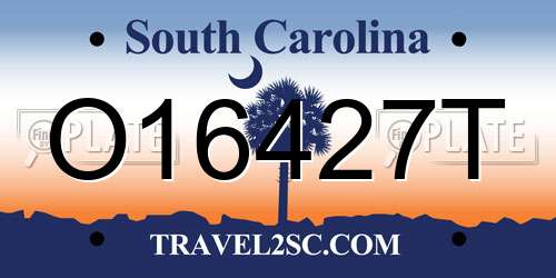 O16427T South Carolina License Plate