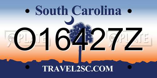 O16427Z South Carolina License Plate