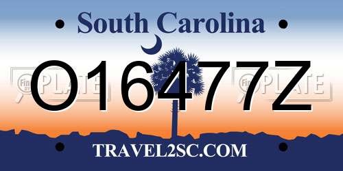 O16477Z South Carolina License Plate