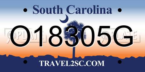 O18305G South Carolina License Plate
