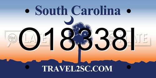 O18338I South Carolina License Plate