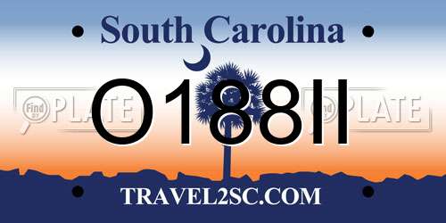 O188II South Carolina License Plate