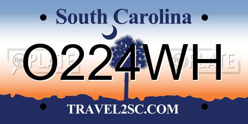 O224WH South Carolina License Plate