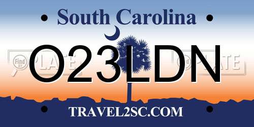 O23LDN South Carolina License Plate