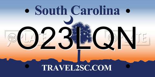 O23LQN South Carolina License Plate