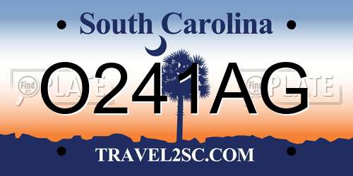 O241AG South Carolina License Plate