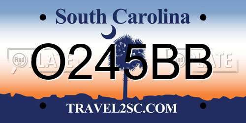 O245BB South Carolina License Plate