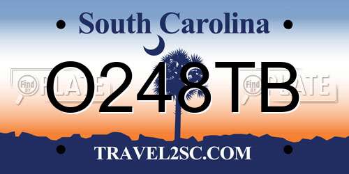 O248TB South Carolina License Plate