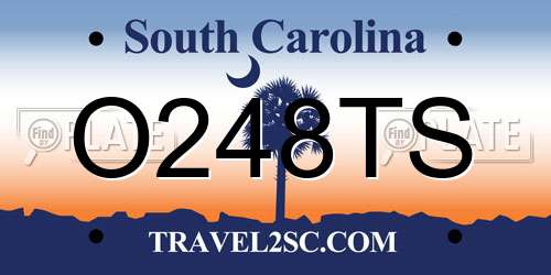 O248TS South Carolina License Plate