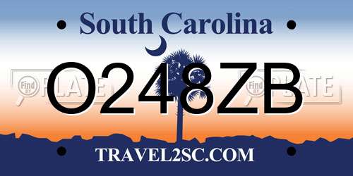 O248ZB South Carolina License Plate