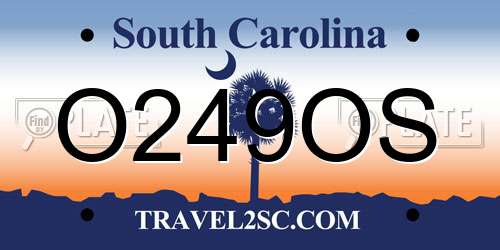 O249OS South Carolina License Plate