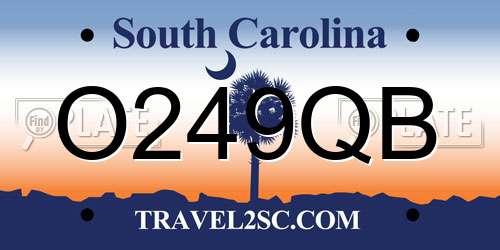 O249QB South Carolina License Plate