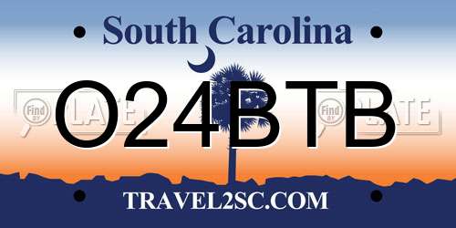 O24BTB South Carolina License Plate