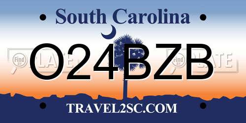 O24BZB South Carolina License Plate
