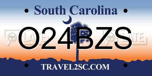 O24BZS South Carolina License Plate