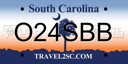 O24SBB South Carolina License Plate