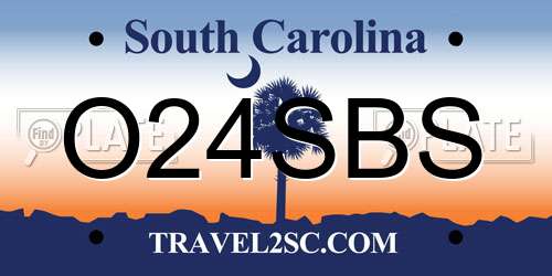 O24SBS South Carolina License Plate