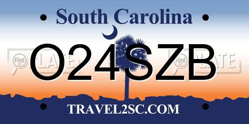 O24SZB South Carolina License Plate