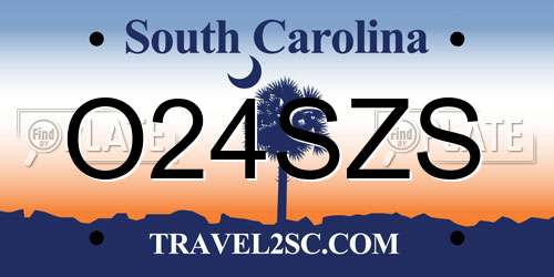 O24SZS South Carolina License Plate