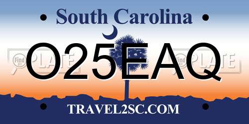 O25EAQ South Carolina License Plate