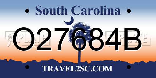 O27684B South Carolina License Plate