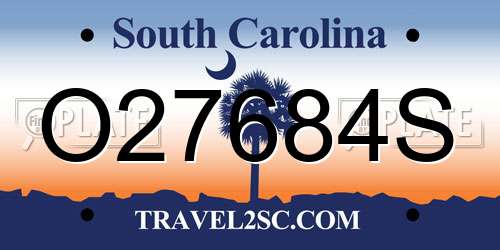 O27684S South Carolina License Plate