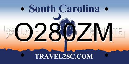 O280ZM South Carolina License Plate