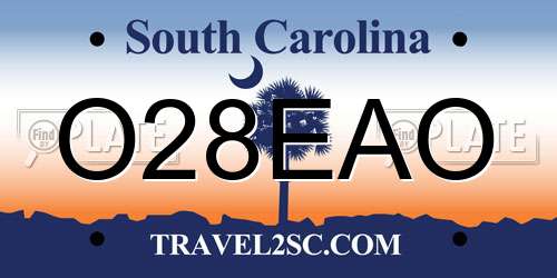 O28EAO South Carolina License Plate