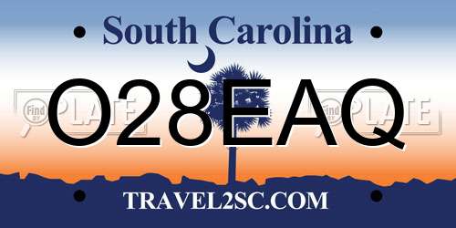 O28EAQ South Carolina License Plate